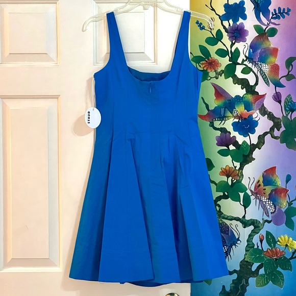 NWT Staud Wells Mini Dress Island Blue - Picture 13 of 16